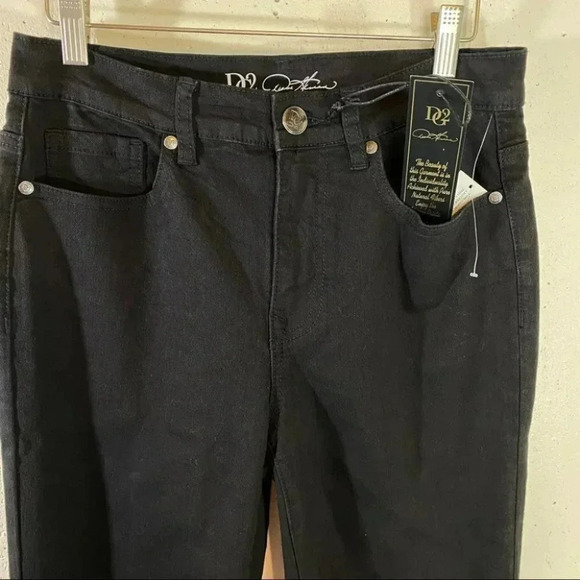 DG2 pants classic black embroidered fringe‎ hem pants size 6 Cowgir lDressy NEW - Picture 8 of 8